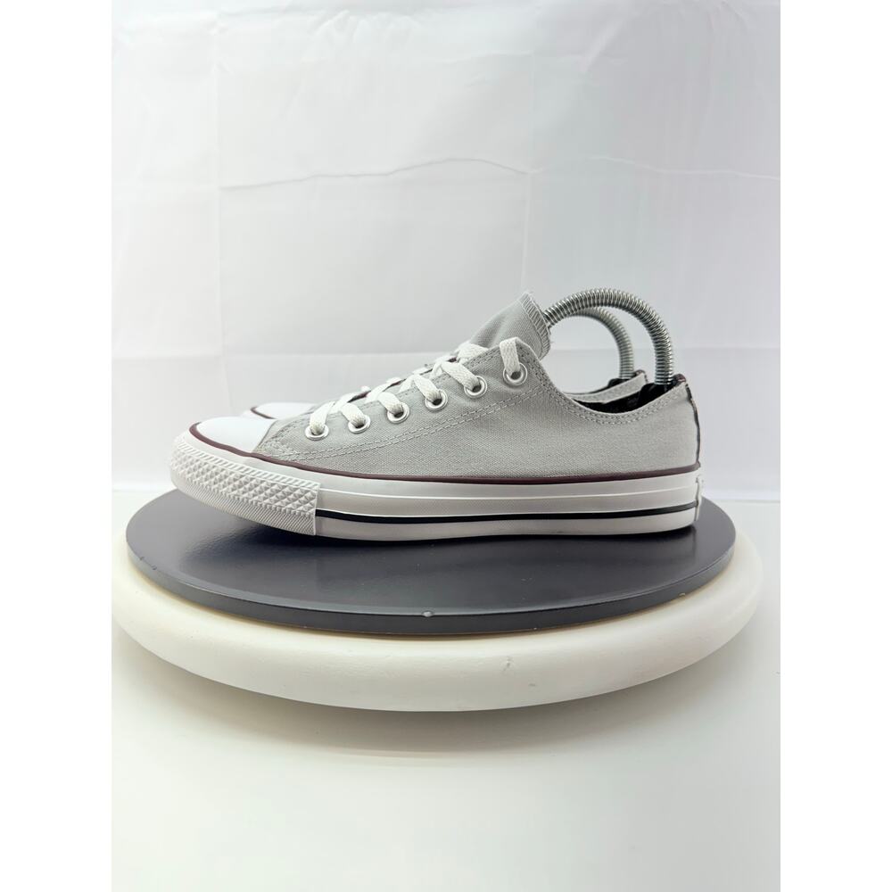 Converse All Stars Womens Size 8 Gray Purple Plaid Double Tongue Canvas Sneakers